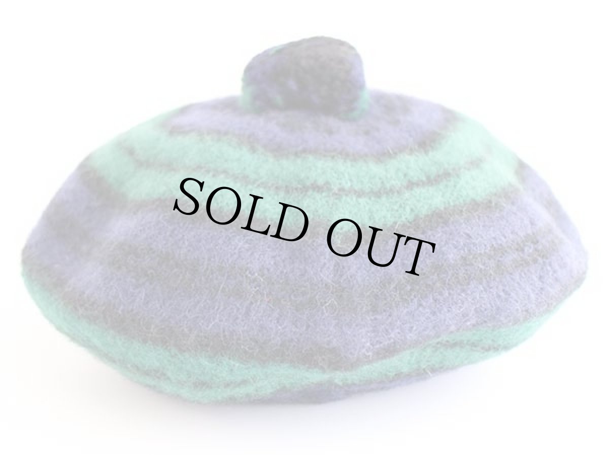 画像2: ビンテージ スコットランド製 ブラックウォッチ ウールニット ベレー帽 (2)