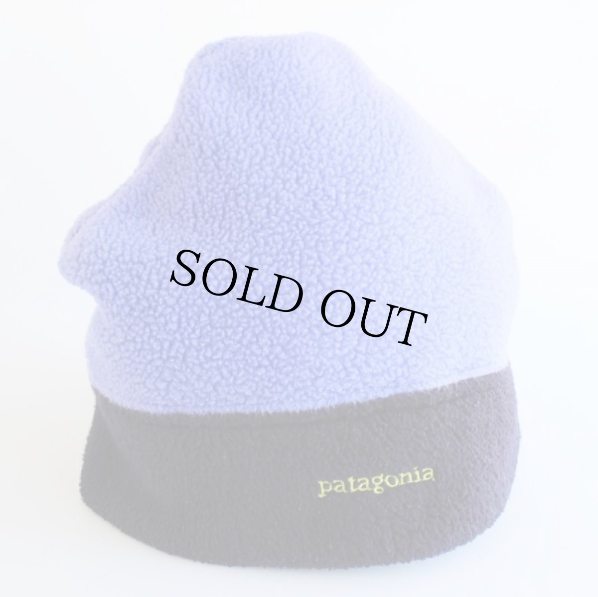 画像3: 80s USA製 patagoniaパタゴニア ロゴ刺繍 ツートン フリースキャップ 薄紫×紺 L (3)