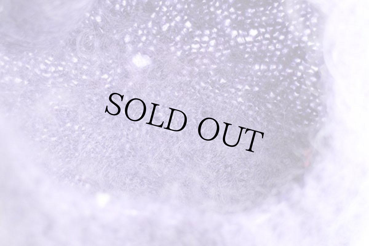 画像5: ビンテージ ハンドメイド モヘヤ ニット ベレー帽 紫 (5)