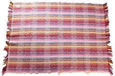画像2: USA製 Faribo 織り柄 ウール ブランケット レインボー★ひざ掛け (2)