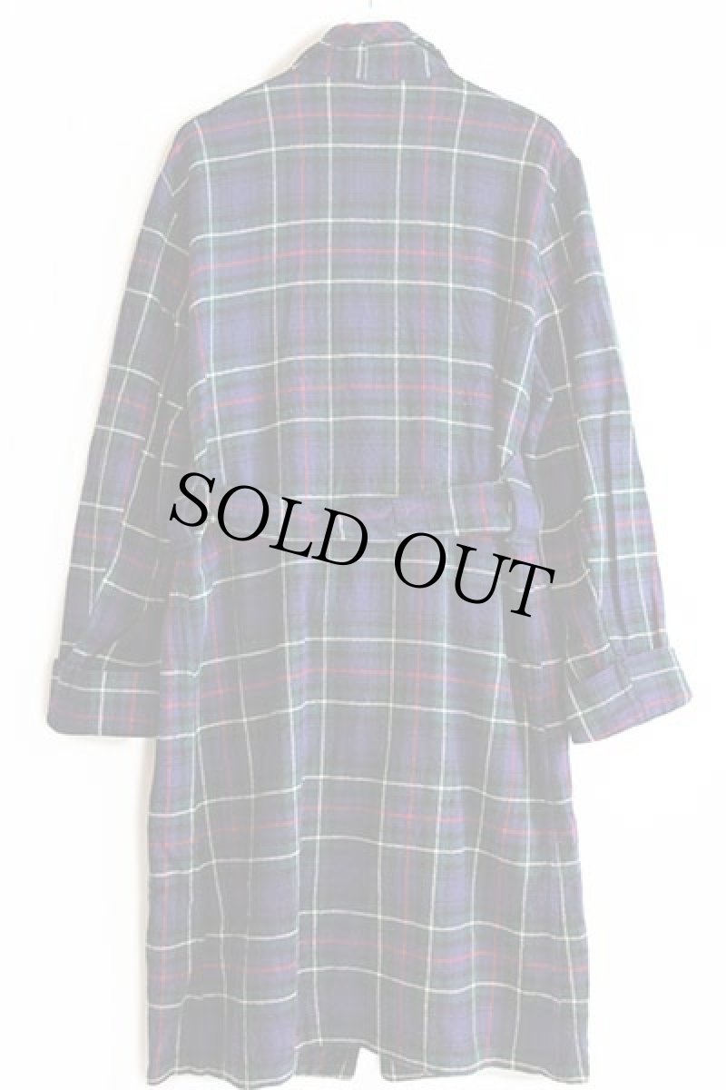 画像3: 60s 英国製 タータンチェック ショールカラー ウールガウン (3)