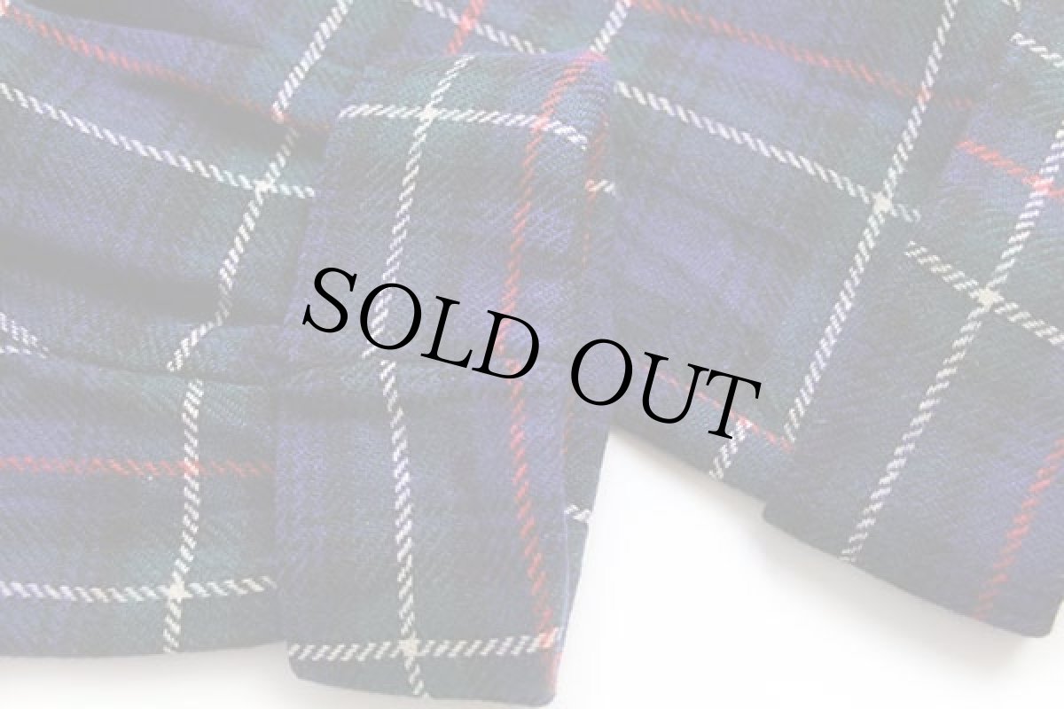 画像6: 60s 英国製 タータンチェック ショールカラー ウールガウン (6)