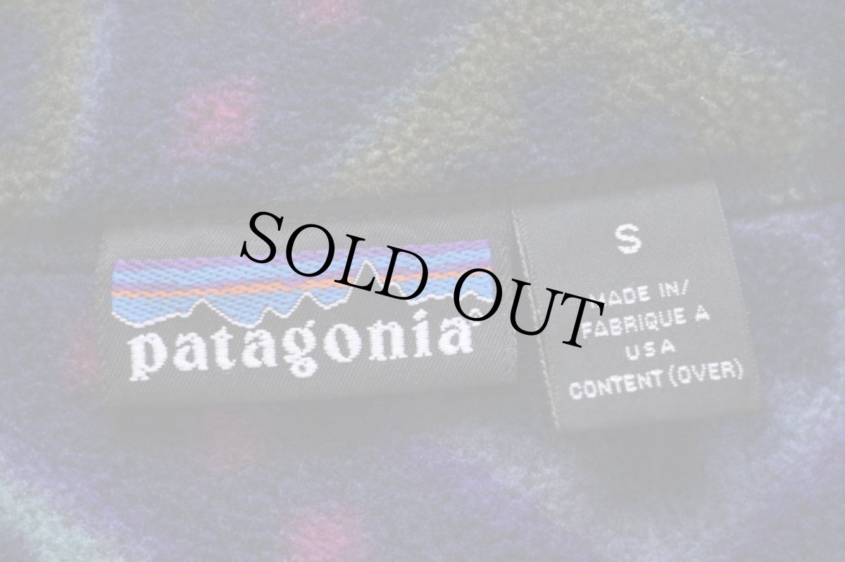 画像4: 90s USA製 patagoniaパタゴニア タペストリー 総柄 フリースベスト S (4)