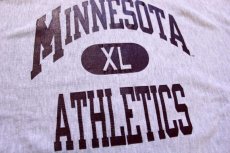 画像3: 90s メキシコ製 Championチャンピオン MINNESOTA ATHLETICS 三段中抜き リバースウィーブ スウェット 杢グレー XXL (3)