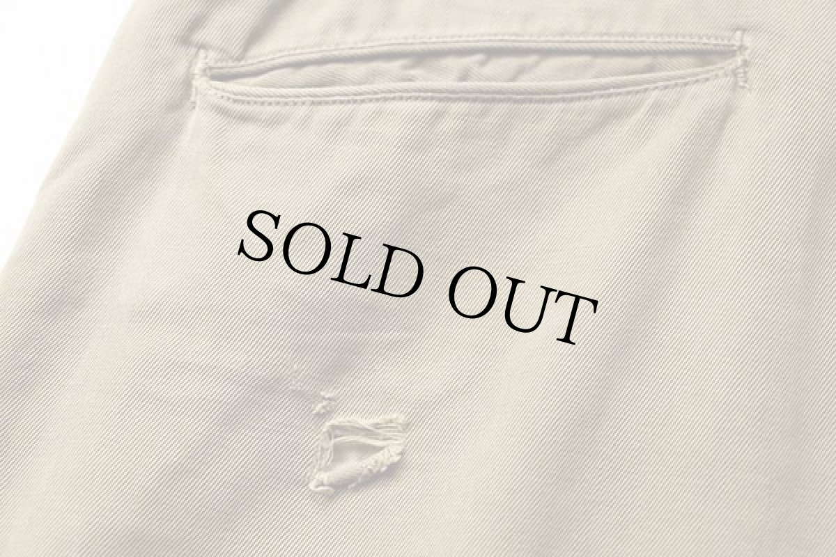 画像10: 40s 米軍 U.S.ARMY ウールライナー ダブルステッチ コットン チノパン カーキ w34 L30 (10)