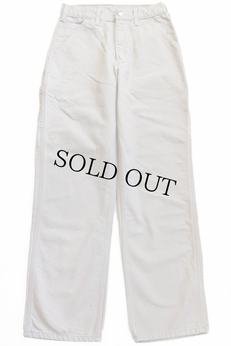 画像2: carharttカーハート ダック地 ペインターパンツ デザート グレー w29 L32 (2)