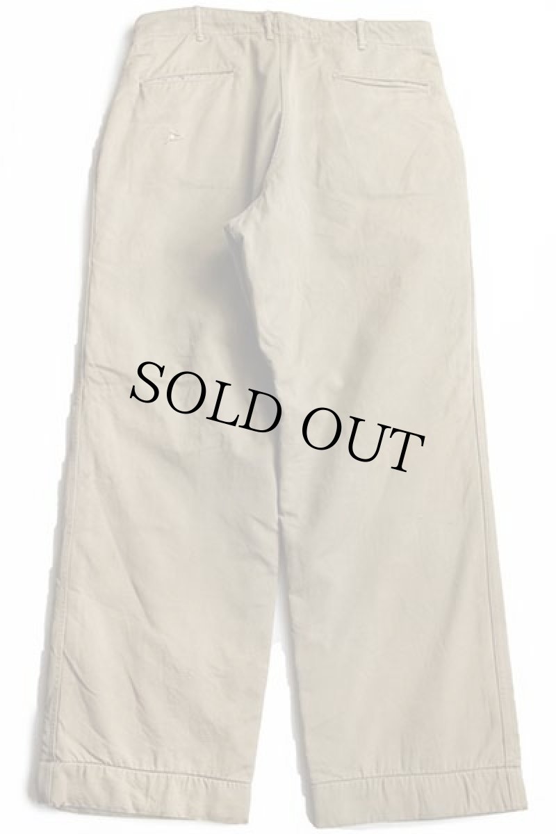 画像3: 40s 米軍 U.S.ARMY ウールライナー ダブルステッチ コットン チノパン カーキ w34 L30 (3)