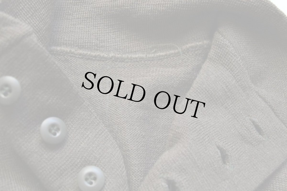 画像4: 70s 米軍 U.S.ARMY 5ボタン ハイネック ウールニット セーター オリーブドラブ (4)