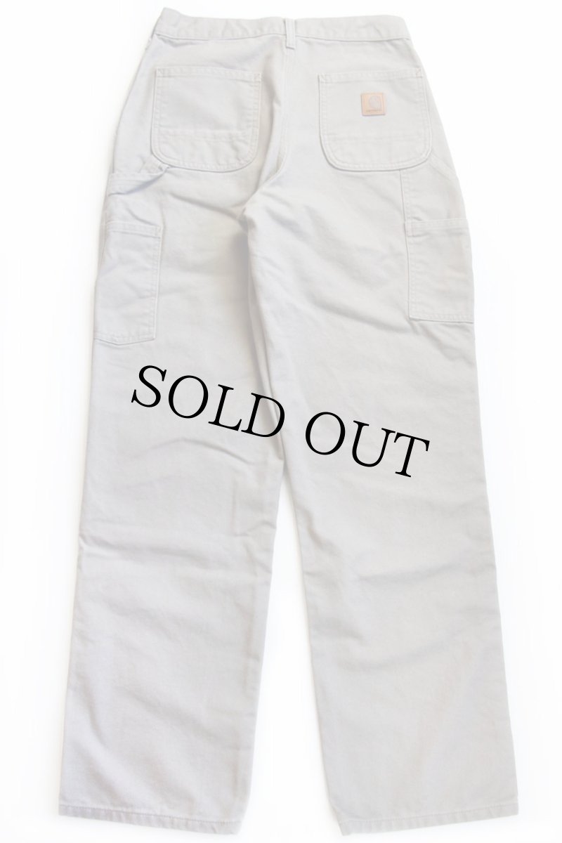 画像3: carharttカーハート ダック地 ペインターパンツ デザート グレー w29 L32 (3)