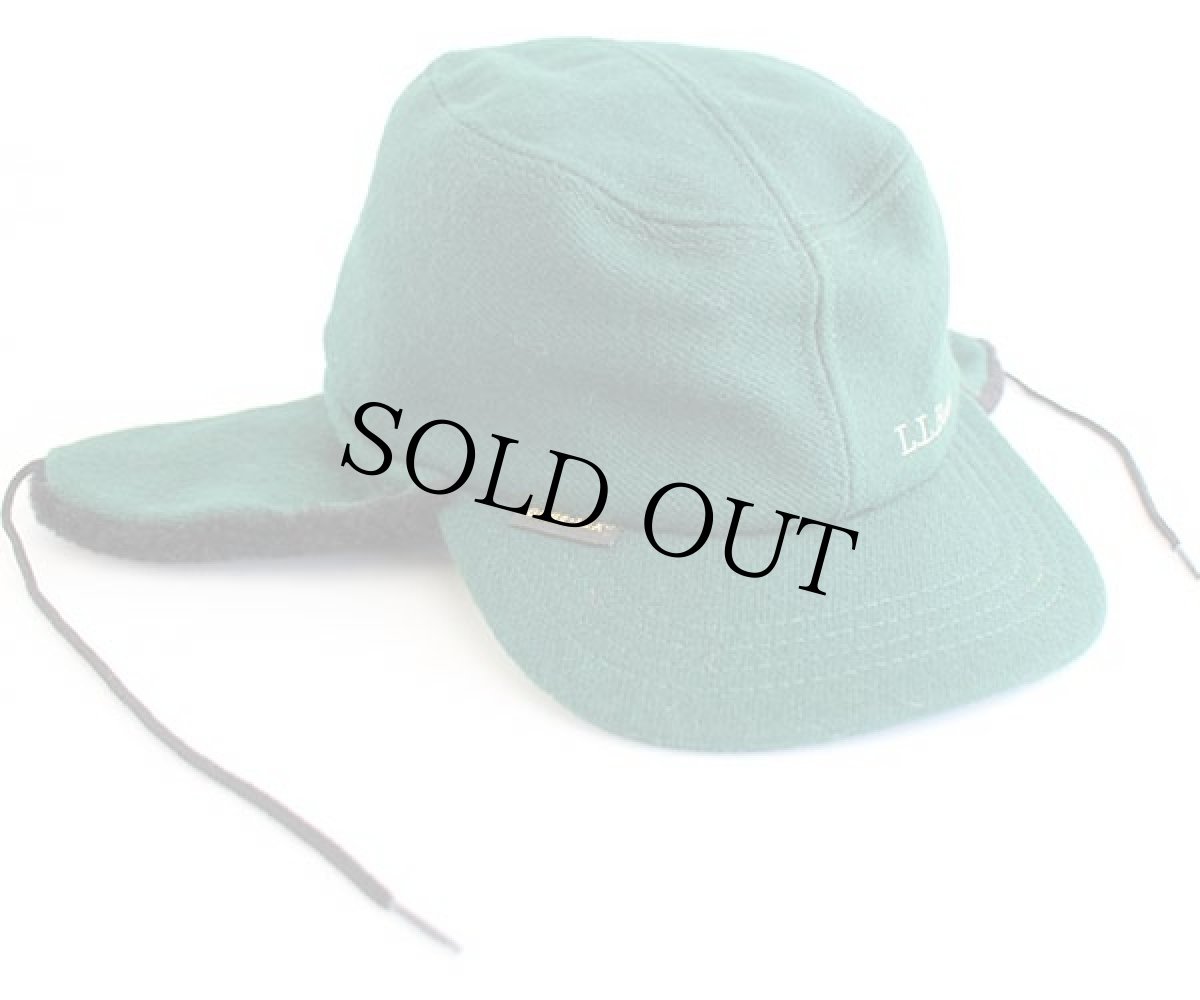 画像5: USA製 L.L.Bean ワンポイント 耳当て付き GORE-TEXゴアテックス ウールキャップ 緑 M (5)