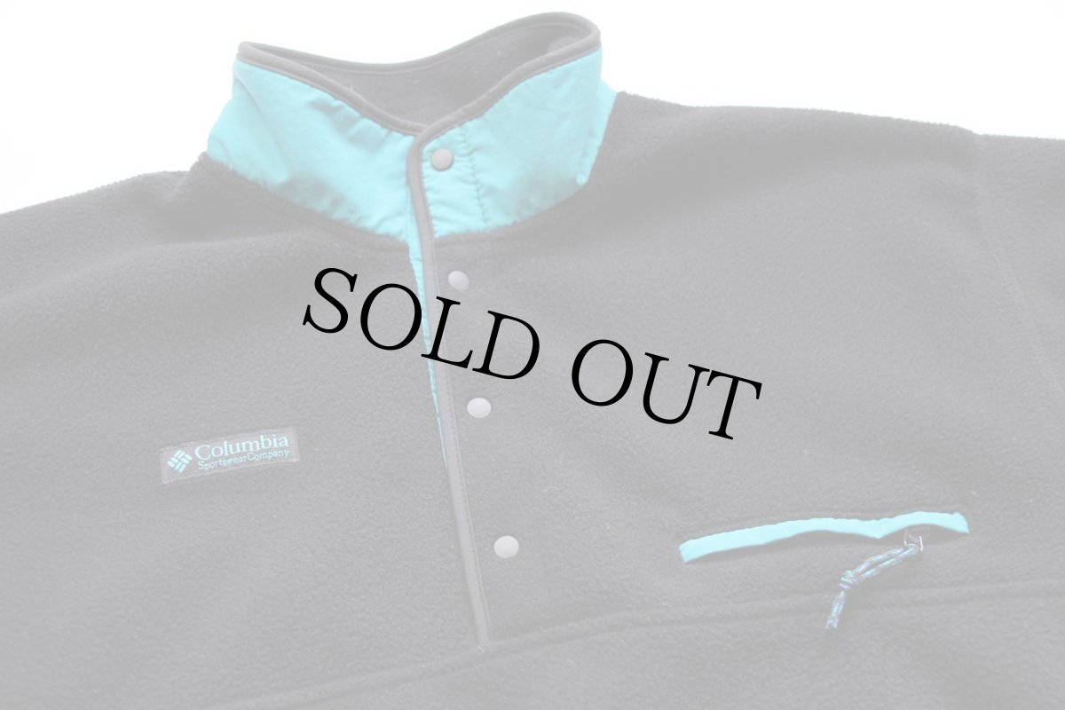 画像3: 90s USA製 Columbiaコロンビア プルオーバー フリース 黒 L (3)