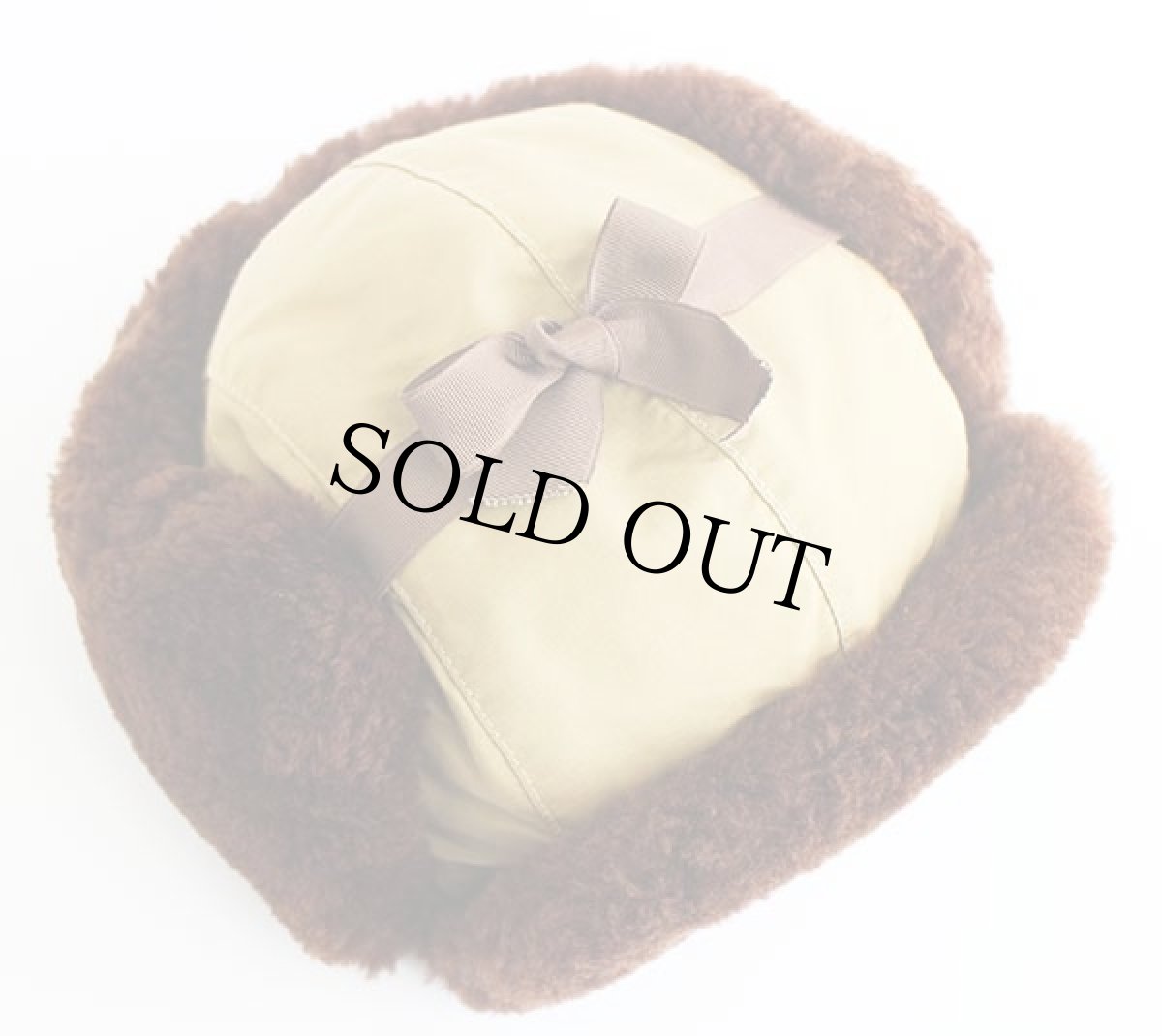 画像4: 80s USA製 L.L.Bean キルティングライナー ムートン 耳当て付き ナイロンキャップ カーキ M (4)