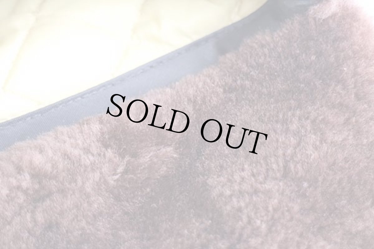 画像7: 80s USA製 L.L.Bean キルティングライナー ムートン 耳当て付き ナイロンキャップ カーキ M (7)