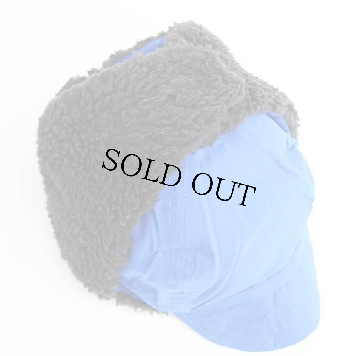 画像4: 90s USA製 Columbiaコロンビア パイル フリースライナー 耳当て付き ナイロンキャップ 青 S/M (4)