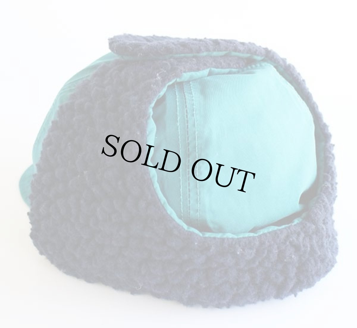 画像3: 90s USA製 Columbiaコロンビア パイル フリースライナー 耳当て付き ナイロンキャップ エメラルドグリーン XXL (3)