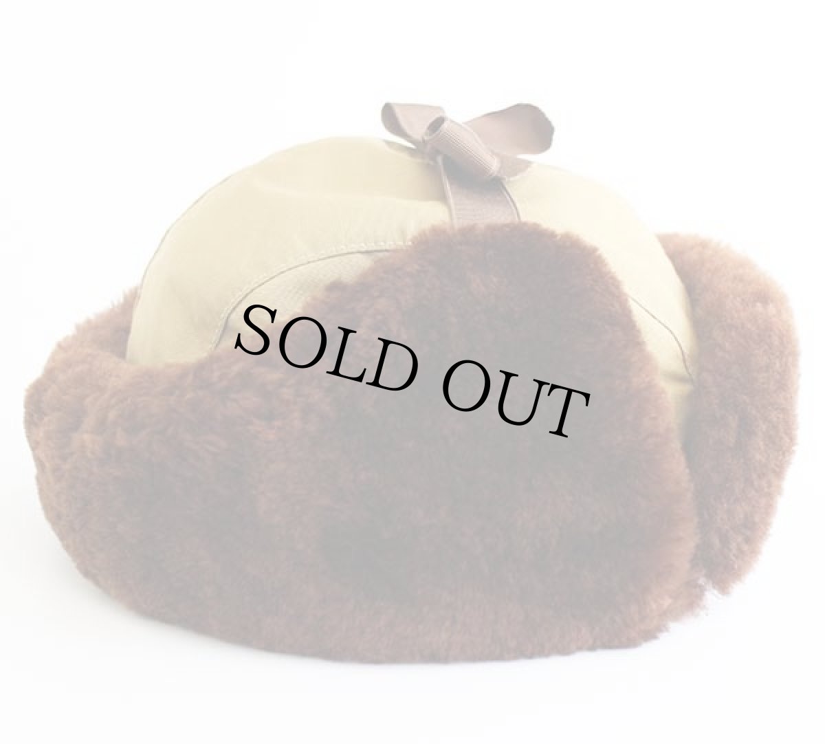 画像2: 80s USA製 L.L.Bean キルティングライナー ムートン 耳当て付き ナイロンキャップ カーキ M (2)