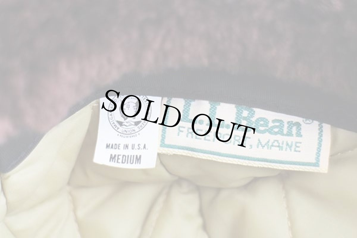 画像6: 80s USA製 L.L.Bean キルティングライナー ムートン 耳当て付き ナイロンキャップ カーキ M (6)