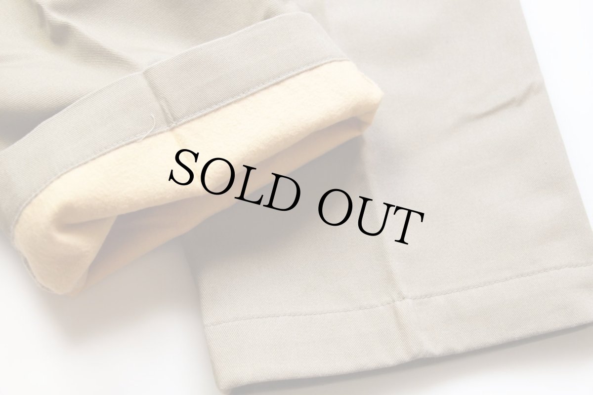 画像9: デッドストック★80s USA製 L.L.Bean コットンライナー チノパン カーキ w34 L31 (9)