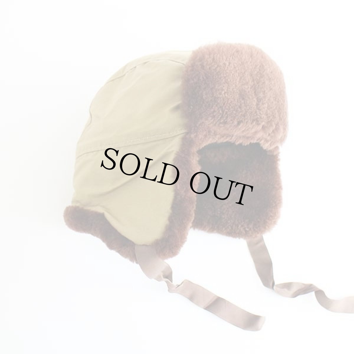 画像5: 80s USA製 L.L.Bean キルティングライナー ムートン 耳当て付き ナイロンキャップ カーキ M (5)