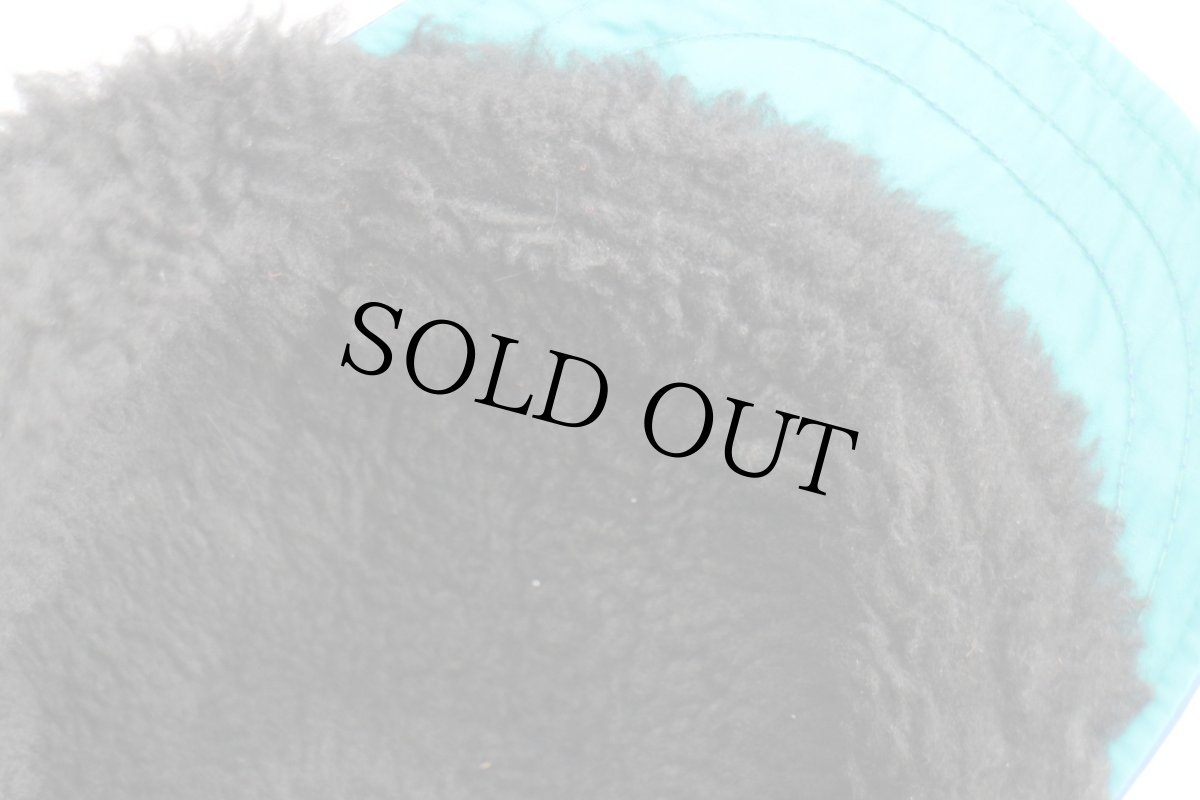 画像7: 90s USA製 Columbiaコロンビア パイル フリースライナー 耳当て付き ナイロンキャップ 青 S/M (7)