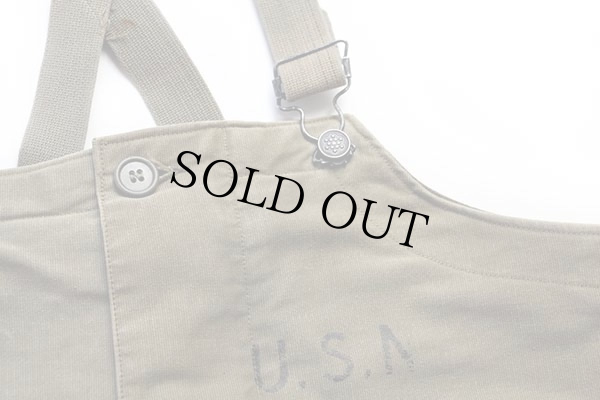 画像4: 40s 米軍 U.S.NAVY N-1 デッキパンツ オリーブドラブ S★オーバーオール (4)