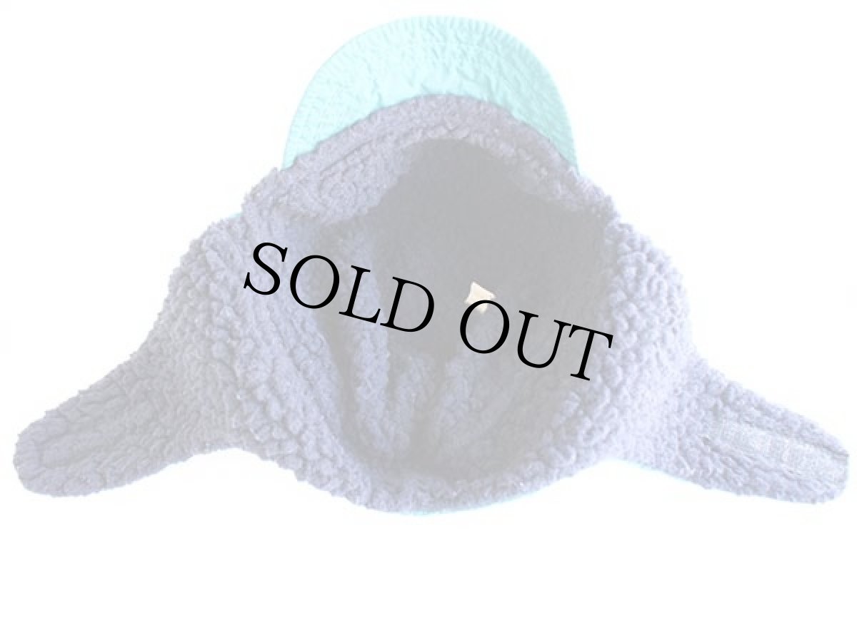 画像5: 90s USA製 Columbiaコロンビア パイル フリースライナー 耳当て付き ナイロンキャップ エメラルドグリーン XXL (5)