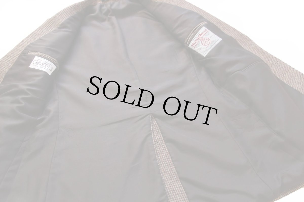 画像5: 英国製 GIMBELS Harris Tweedハリスツイード ウール テーラードジャケット 42L (5)