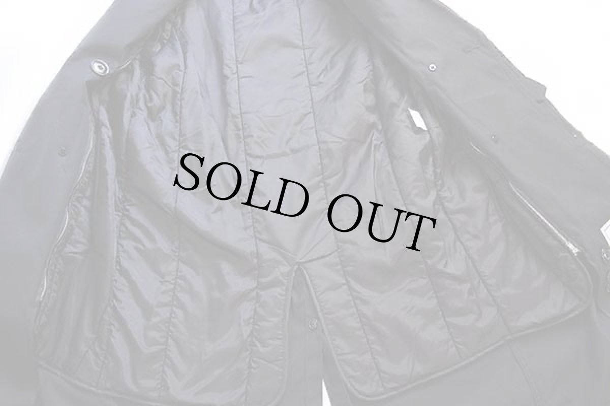 画像7: デッドストック★00s 米軍 U.S.ARMY キルティングライナー付き オールウェザー トレンチコート 黒 6S★レインコート (7)