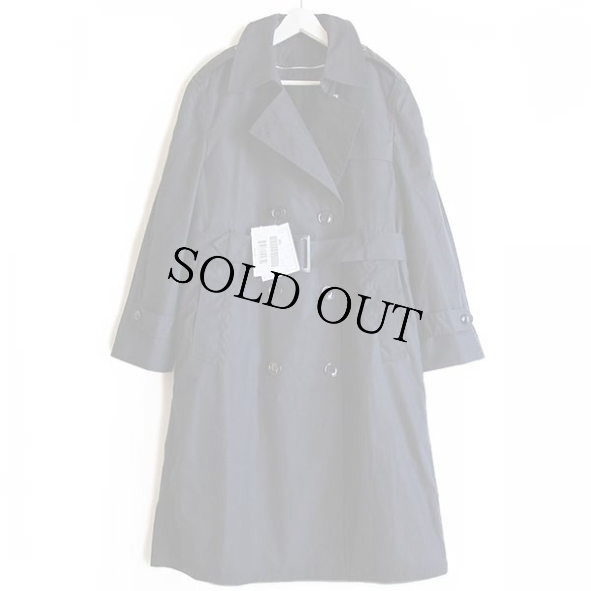 画像2: デッドストック★10 米軍 U.S.ARMY キルティングライナー付き オールウェザー トレンチコート 黒 12R★レインコート (2)