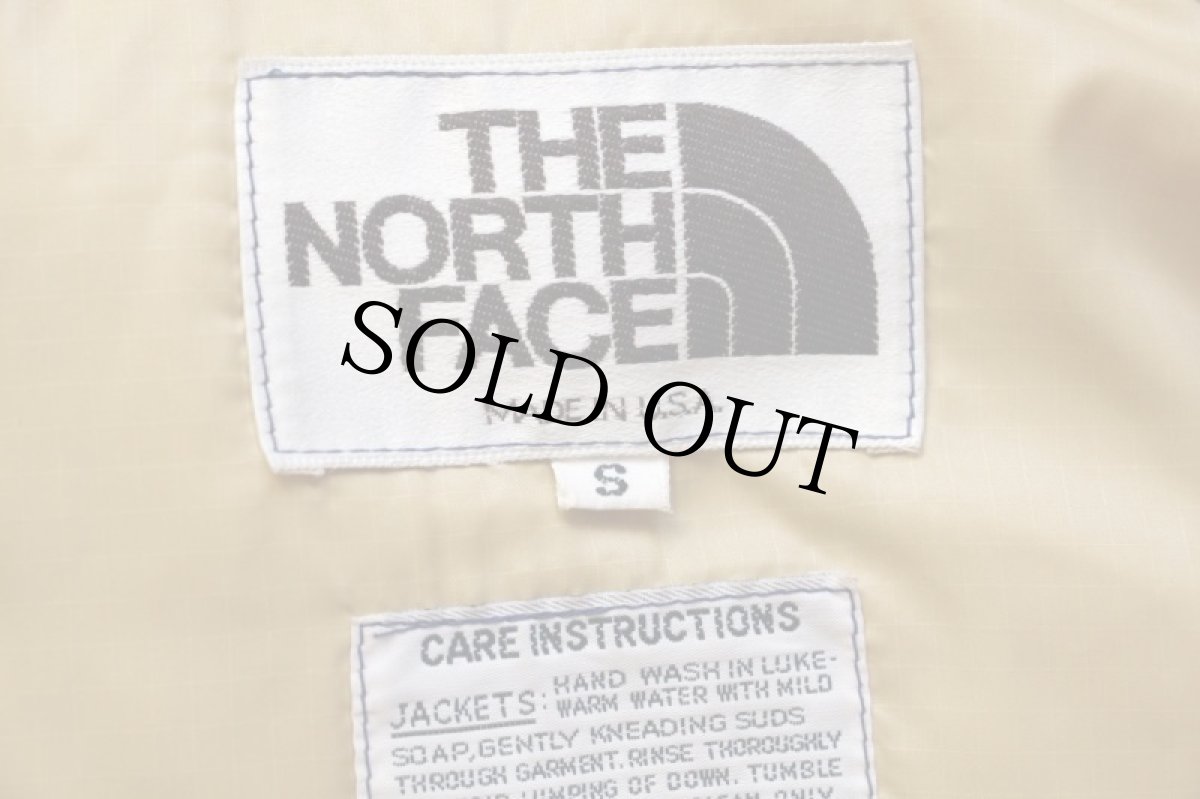 画像4: 80s USA製 THE NORTH FACEノースフェイス 茶タグ ダウンベスト 紺 S (4)