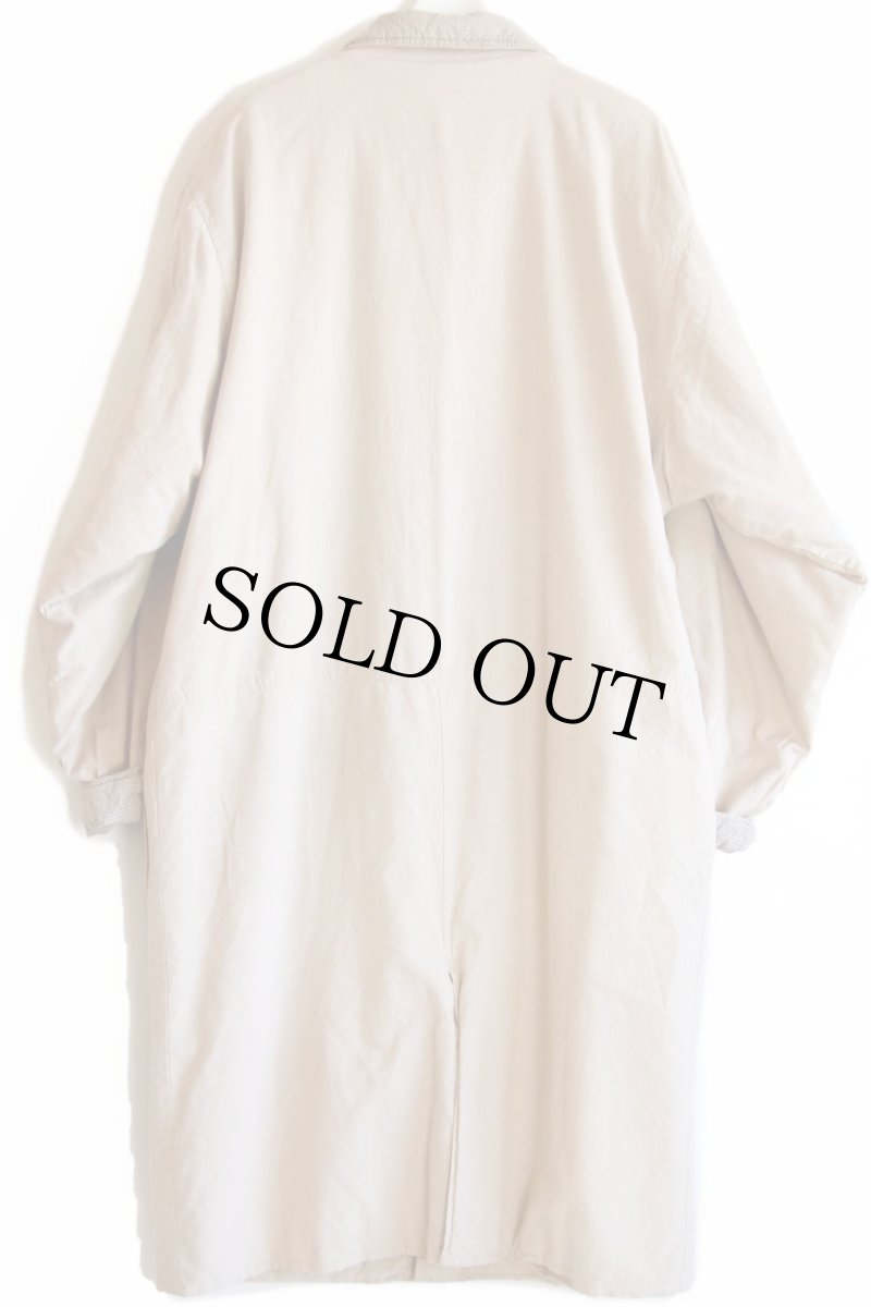 画像3: 90s CHICO'S 中綿入り ロング コットンコート 後染め ベージュ (3)