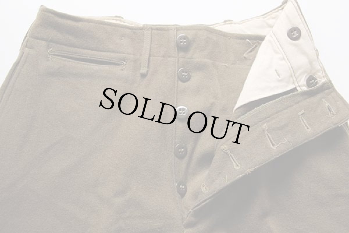 画像4: 40s 米軍 U.S.ARMY M-45 フィールド ウール トラウザーズ オリーブドラブ w30 (4)