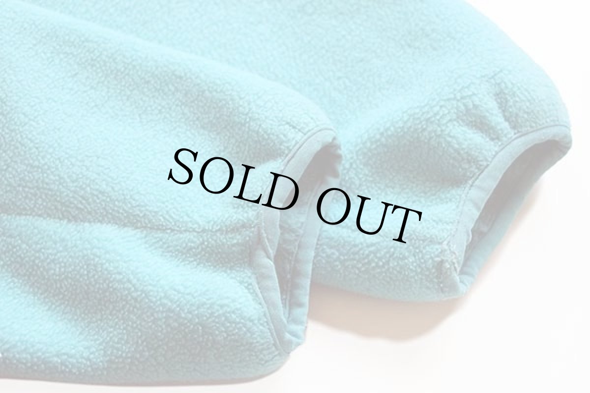 画像6: 80s カナダ製 patagoniaパタゴニア 刺繍入り ハーフジップ プルオーバー フリースジャケット 水色 M (6)