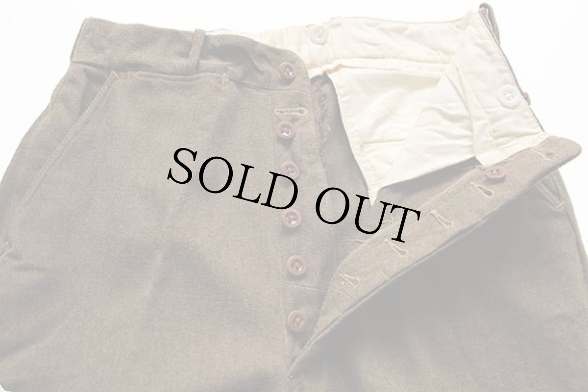 画像4: 40s 米軍 U.S.ARMY オフィサー ウール トラウザーズ オリーブドラブ 31R (4)