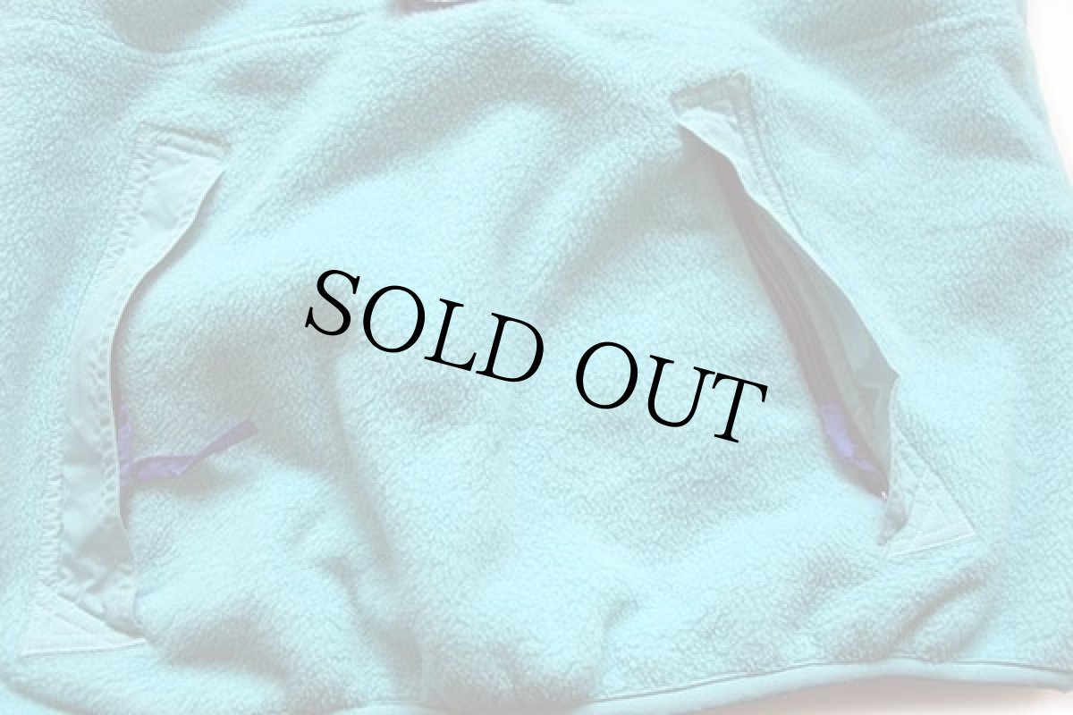 画像5: 80s カナダ製 patagoniaパタゴニア 刺繍入り ハーフジップ プルオーバー フリースジャケット 水色 M (5)