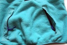 画像5: 80s カナダ製 patagoniaパタゴニア 刺繍入り ハーフジップ プルオーバー フリースジャケット 水色 M (5)