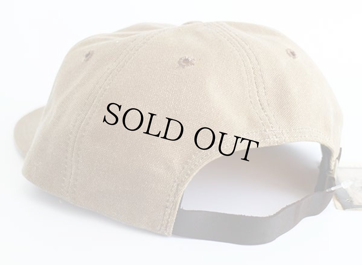 画像2: デッドストック★カナダ製 DULUTH PACKダルースパック レザーパッチ付き ワックスコットン キャップ カーキ (2)