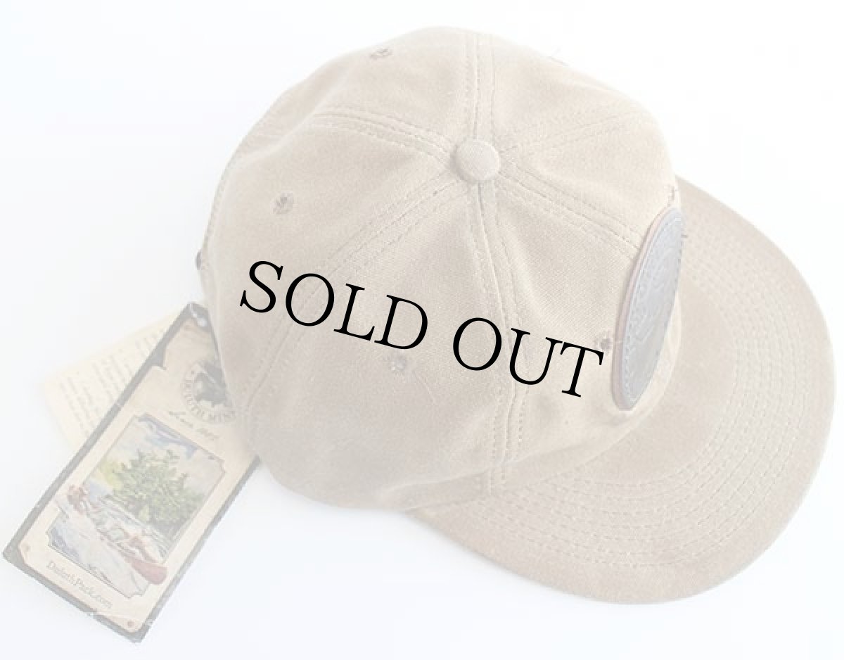 画像3: デッドストック★カナダ製 DULUTH PACKダルースパック レザーパッチ付き ワックスコットン キャップ カーキ (3)