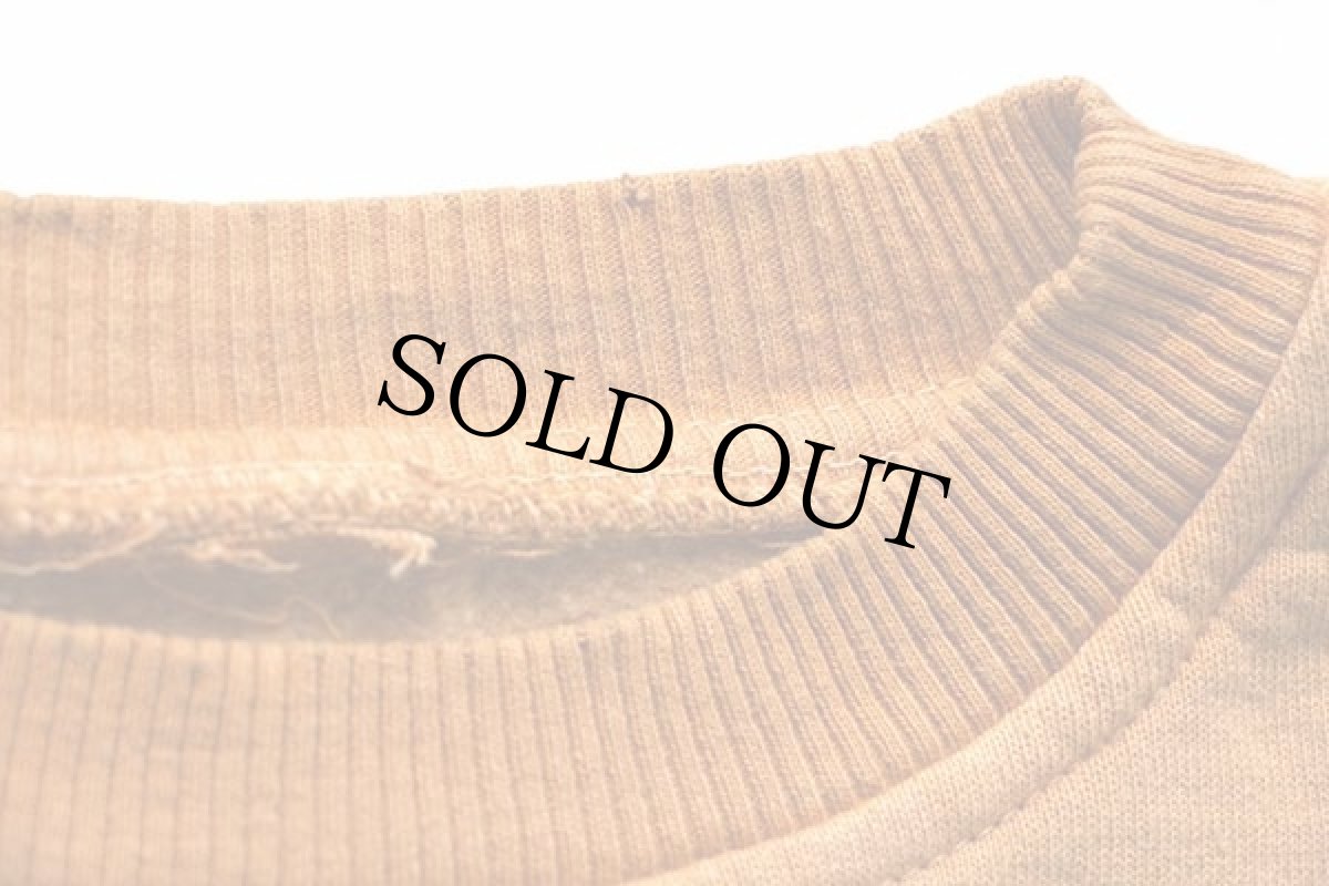 画像4: 90s BABE RUTHベーブルース 針抜きリブ スウェット 後染め オレンジ (4)