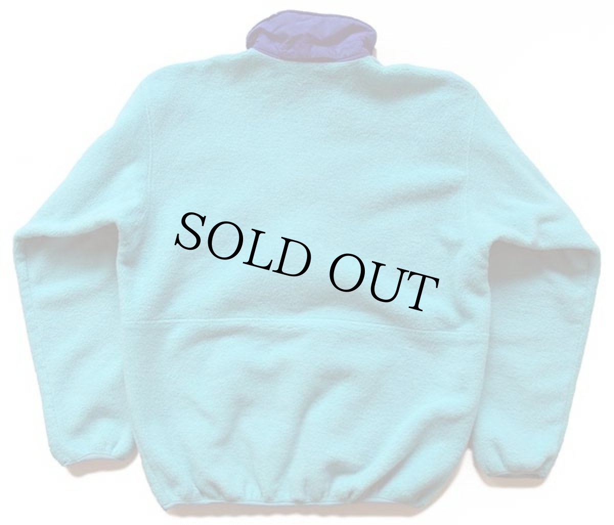 画像2: 80s カナダ製 patagoniaパタゴニア 刺繍入り ハーフジップ プルオーバー フリースジャケット 水色 M (2)