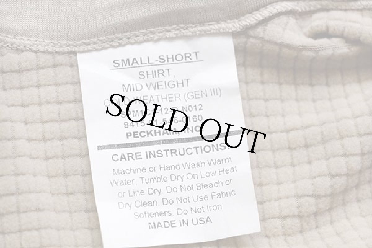 画像5: デッドストック★12 USA製 米軍 ECWCS GEN3 LEVEL2 POLARTEC グリッドフリースシャツ サンドベージュ S-S (5)