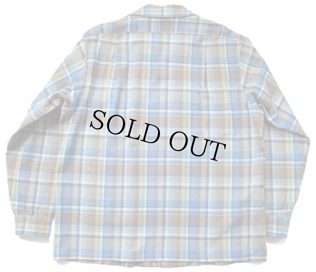 画像2: 70s USA製 PENDLETONペンドルトン タータンチェック ウール オープンカラーシャツ XL (2)