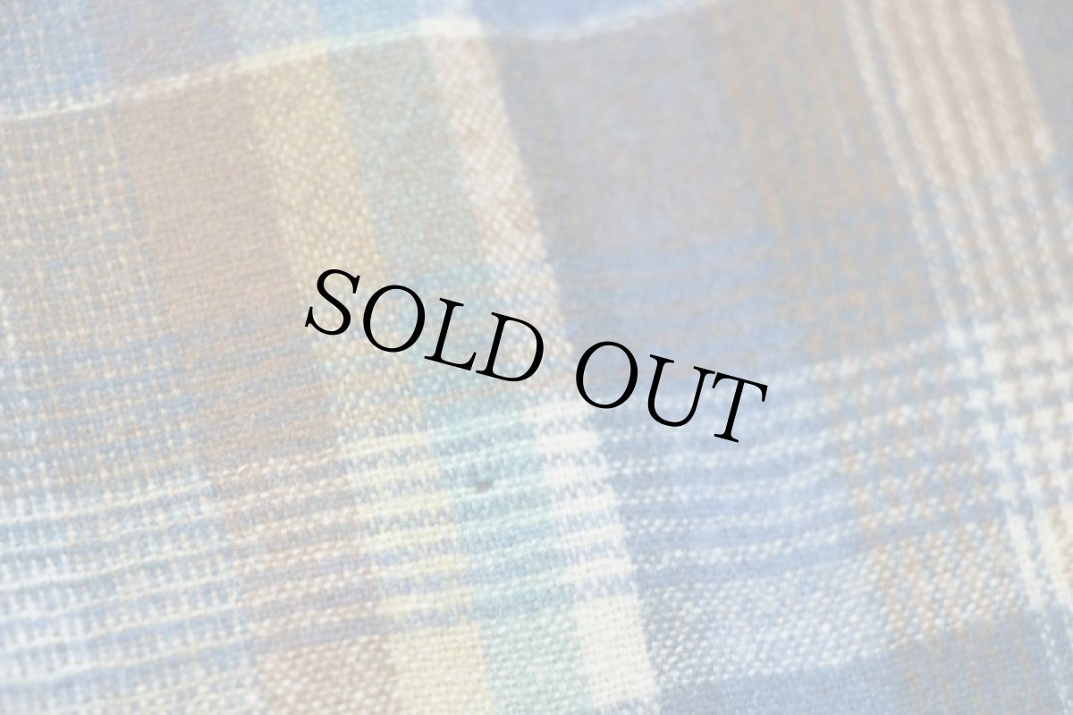 画像6: 70s USA製 PENDLETONペンドルトン タータンチェック ウール オープンカラーシャツ XL (6)