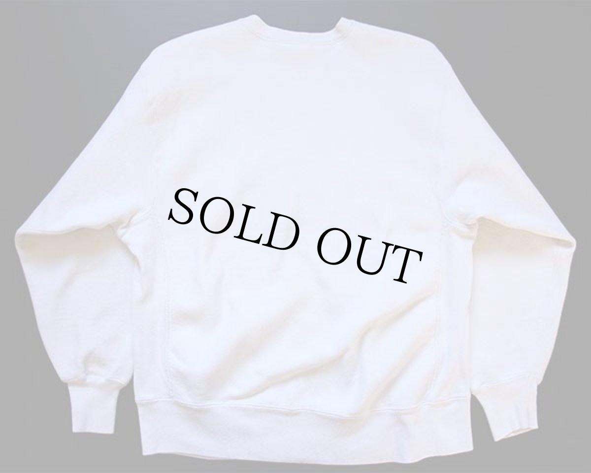 画像2: 90s USA製 Leeリー PINKE KOR 92-93 音符 リバースウィーブ スウェット 生成り XL (2)