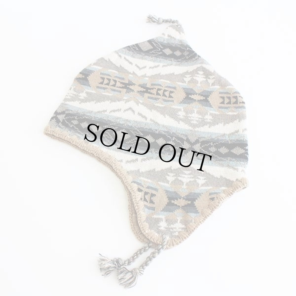 画像3: PENDLETONペンドルトン ネイティブ柄 耳当て付き メリノウール ニットキャップ M (3)