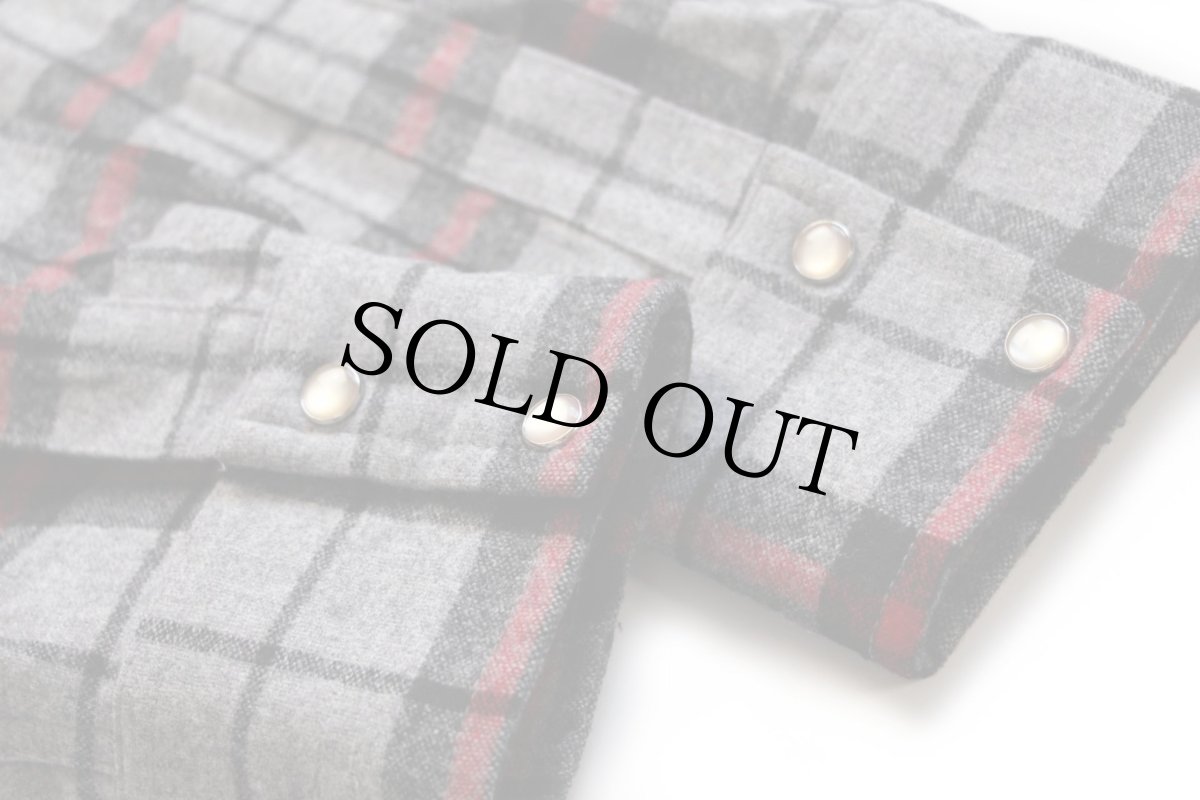 画像6: USA製 PENDLETONペンドルトン タータンチェック ウール ウエスタンシャツ XL (6)