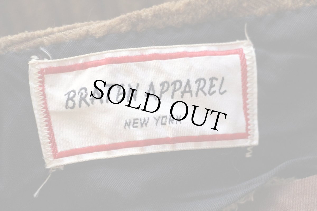 画像6: 70s BRATEN APPAREL ベルボトム ランダム 極太畝 コーデュロイパンツ 焦げ茶 w34 (6)