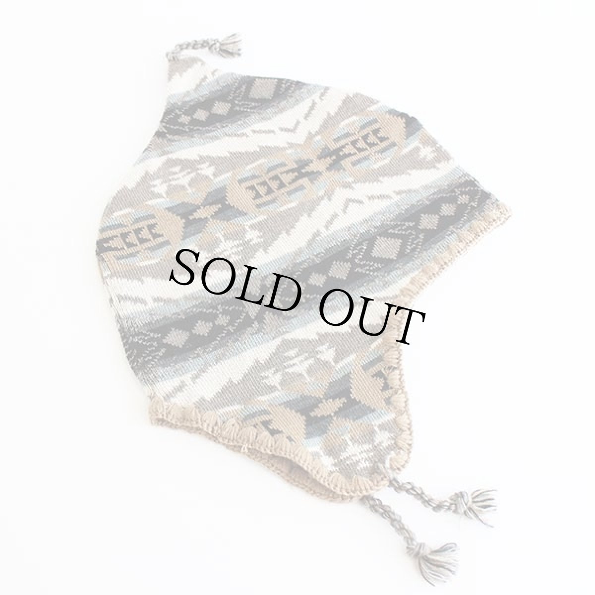 画像2: PENDLETONペンドルトン ネイティブ柄 耳当て付き メリノウール ニットキャップ M (2)