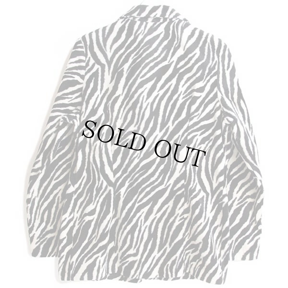 画像2: 80s USA製 SENSE ゼブラ柄 3つボタン フェイクファージャケット 白×黒 M (2)