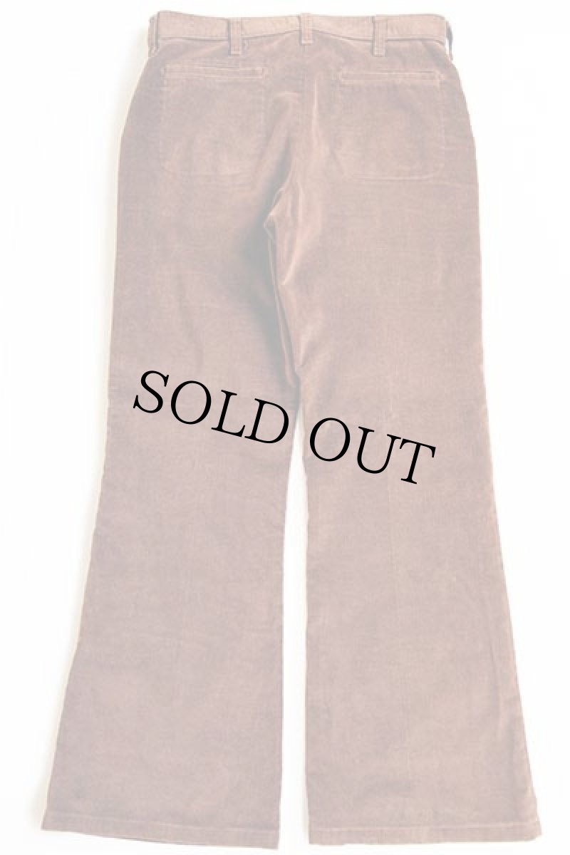 画像3: 70s Leeリー ベルボトム ベロアパンツ 茶 w33 (3)